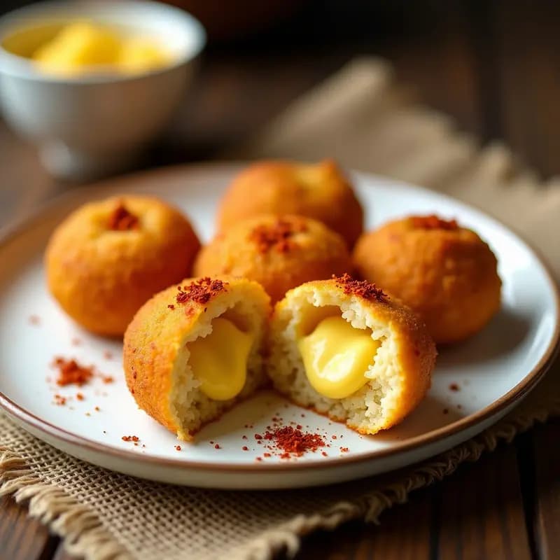 Arancini de Risotto de Azafrán y Queso de Anacardos: Entrante Italiano Vegano