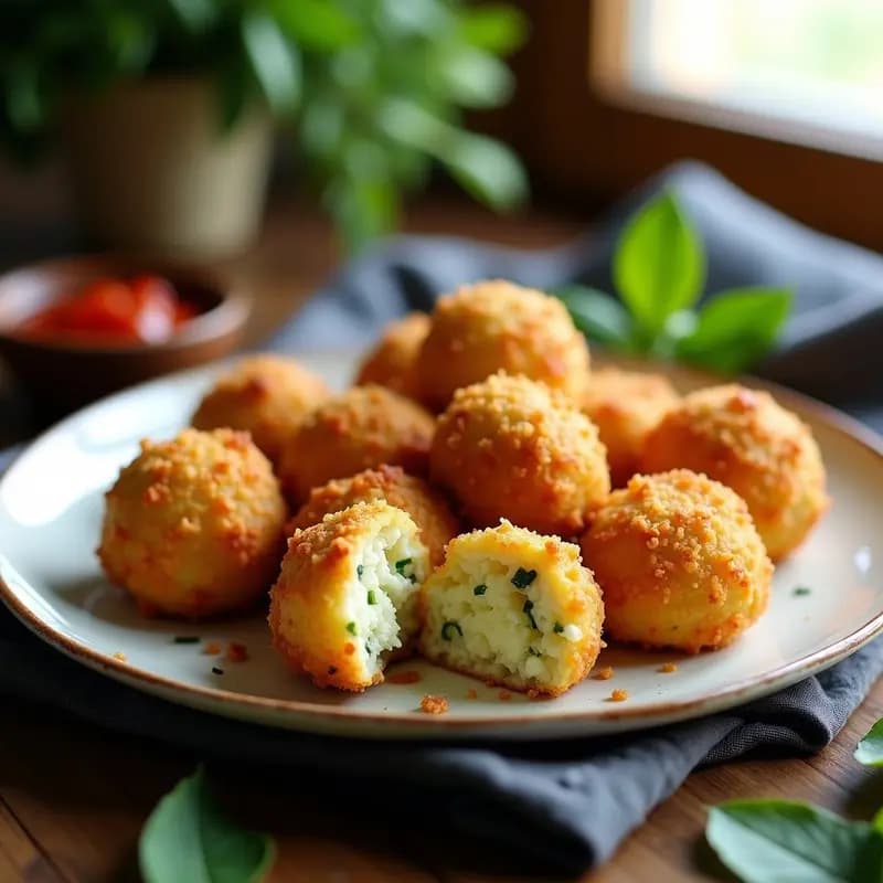 Arancini de Risotto de Calabacín y Queso Pecorino: Receta Siciliana en Airfryer