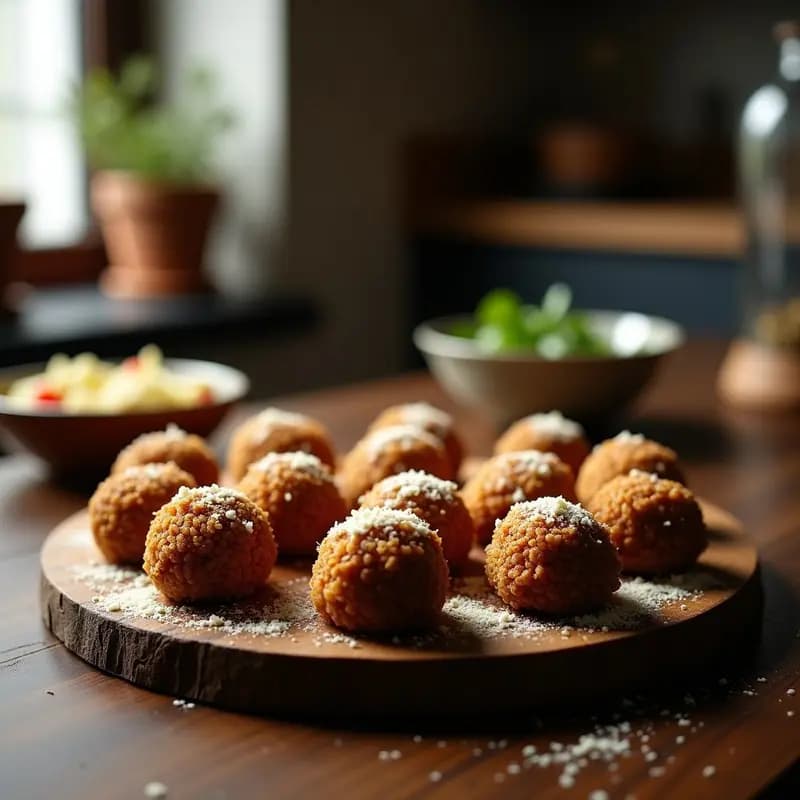 Arancini de Risotto Negro con Trufa: Receta Italiana de Aperitivo Gourmet en Thermomix