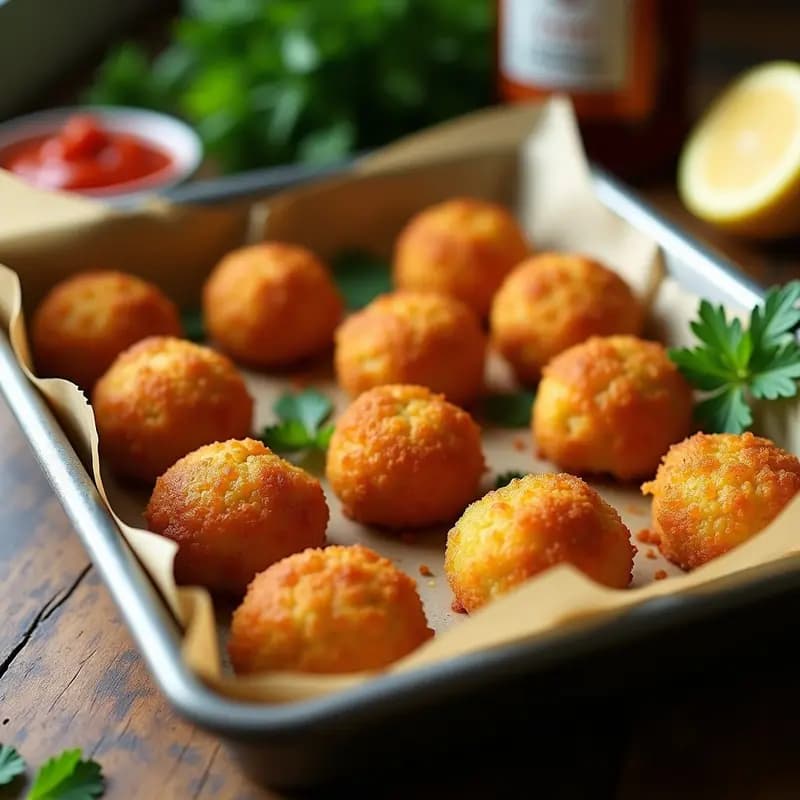Arancini Italianos de Risotto con Queso Mozzarella: Croquetas Crujientes al Horno
