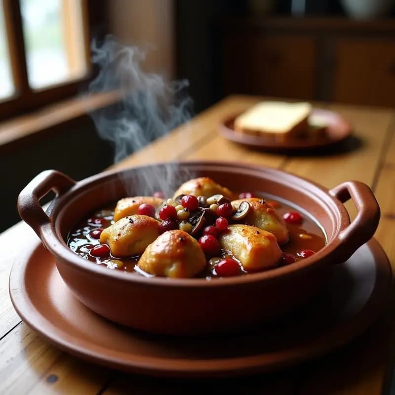 Arandes con Pollo y Setas: Receta Asturiana de Montaña Reconfortante
