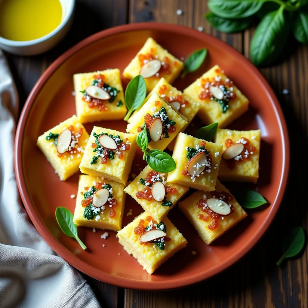 Areas de Polenta con Espinacas y Queso de Cabra: Receta Italiana en Airfryer