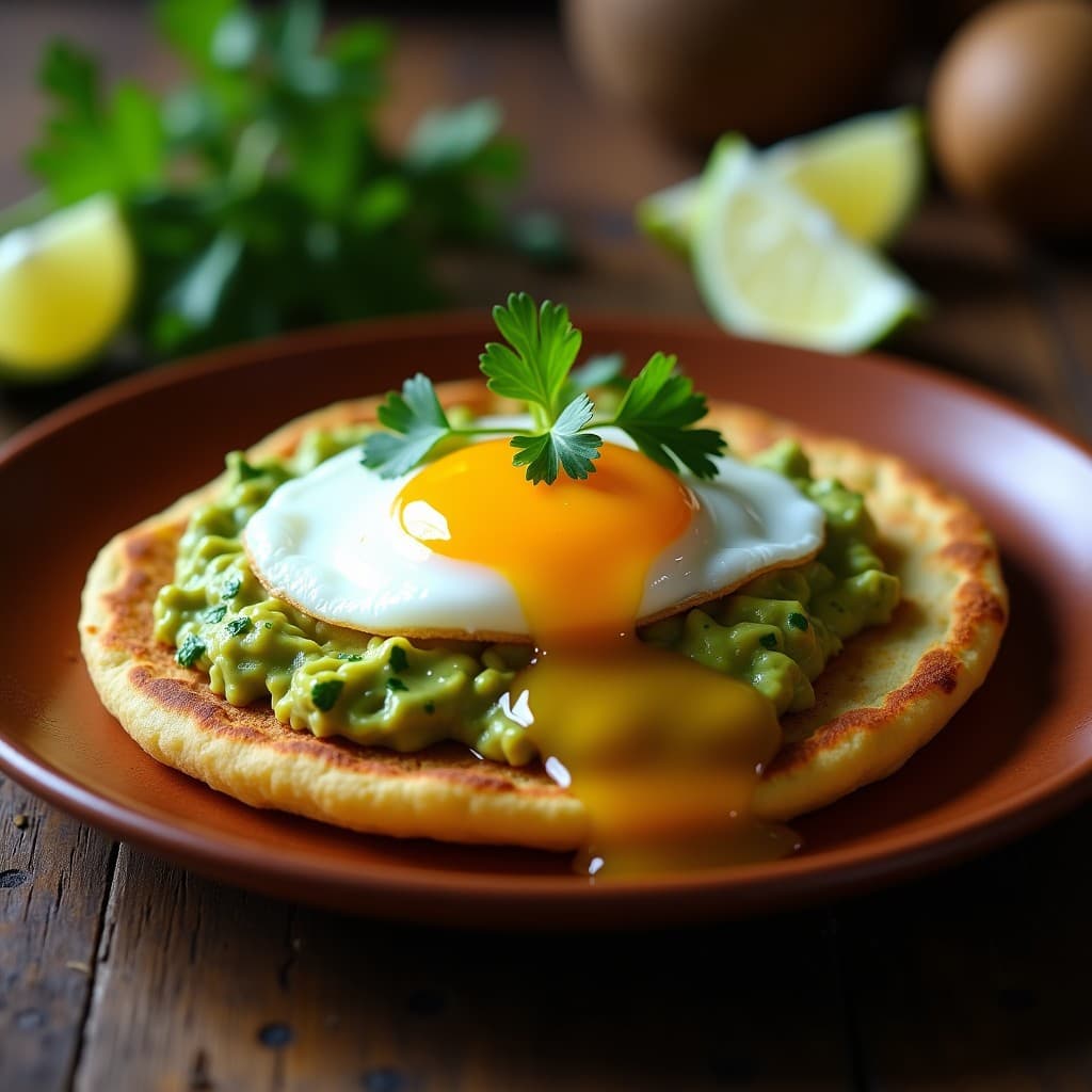 Arepa Rellena de Aguacate y Huevo Poché: Receta Colombiana Alta en Proteína para Desayunar