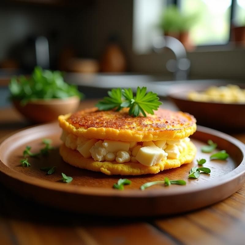 Arepa de Ñame y Queso de Cabra: Receta Colombiana en Airfryer con Toque Crujiente