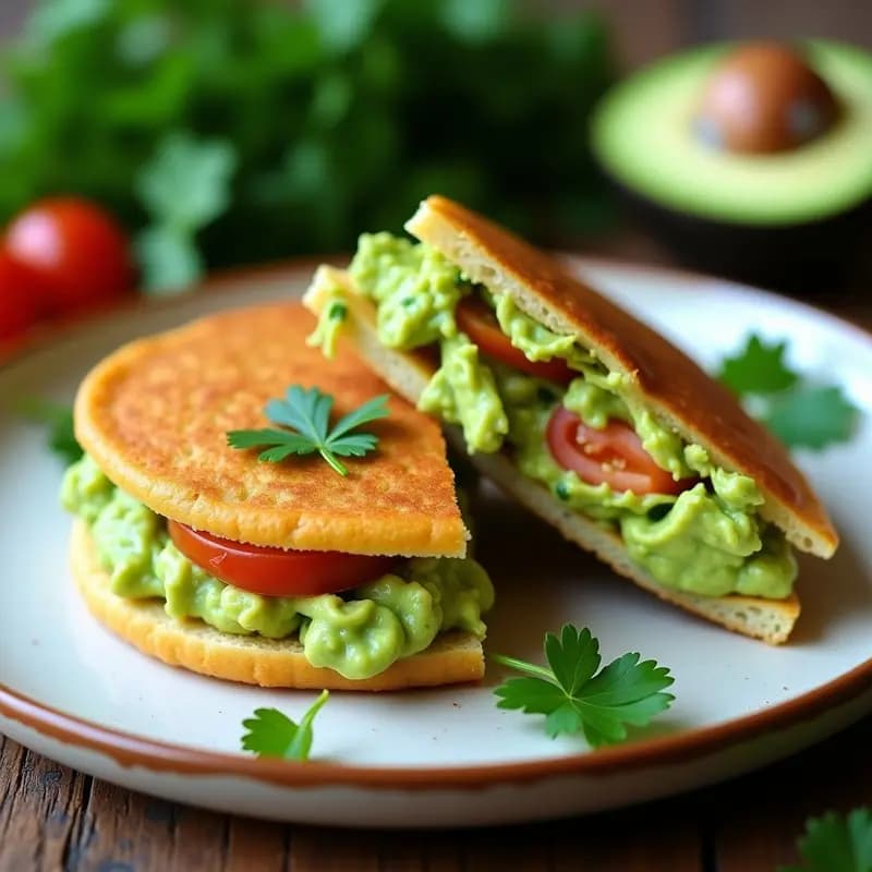 Arepa de Avena y Linaza Rellena de Guacamole: Receta Venezolana Sin Gluten