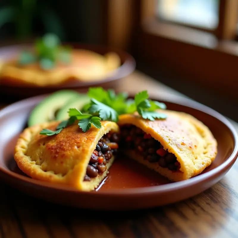 Arepa Venezolana Rellena de Pabello Criollo de Berenjena: Versión Vegana y Tradicional