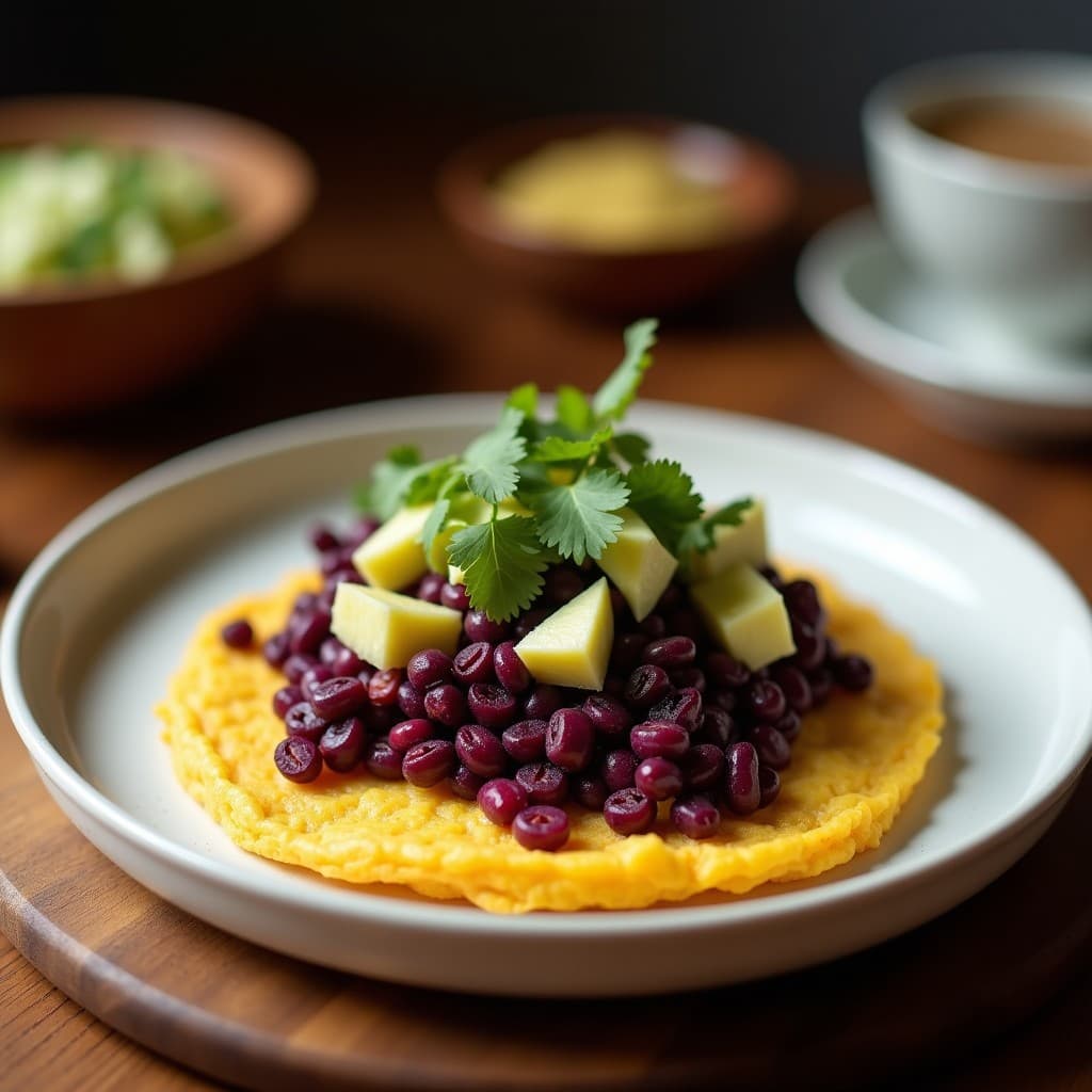 Arepa de Chía y Maíz Violeta Rellena de Huitlacoche: Receta Mexicana Vegana y Sin Gluten