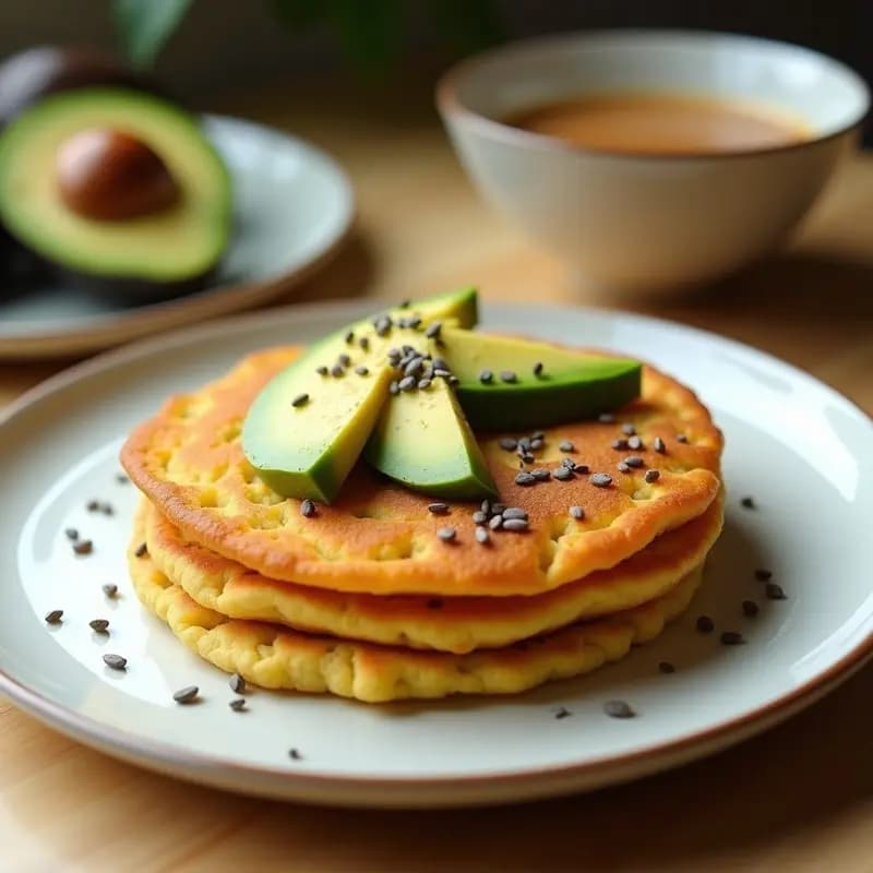 Arepa de Chía y Plátano Maduro: Desayuno Colombiano Keto y Sin Harina