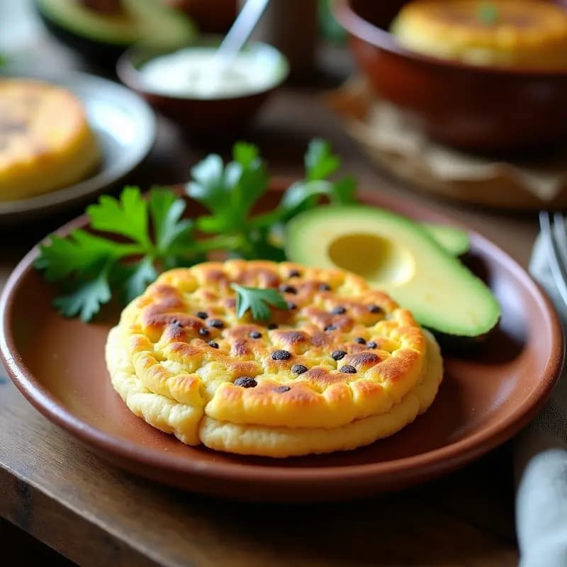 Arepa de Chía y Queso Fresco: Versión Colombiana Sin Harina de Maíz