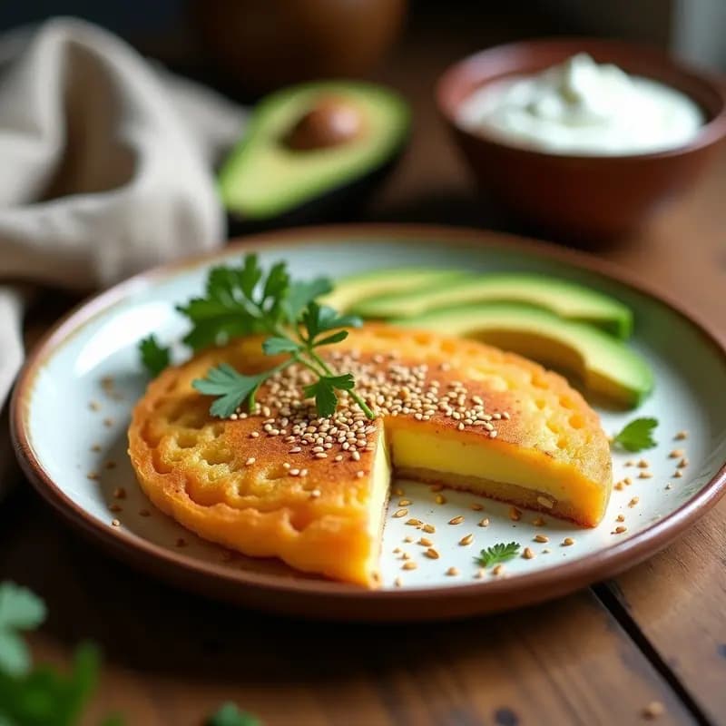Arepa de Chía y Queso de Soja: Receta Venezolana Keto y Sin Harina para Desayuno