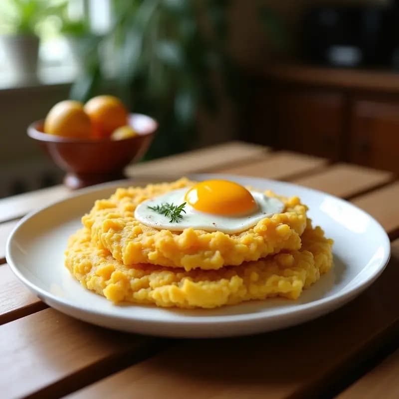 Arepa de Choclo con Huevo Frito: Desayuno Colombiano Rápido y Reconfortante