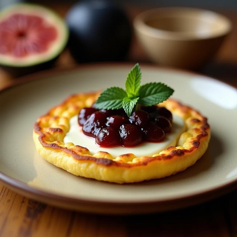 Arepa de Choclo con Queso de Cabra y Mermelada de Higuera: Desayuno Venezolano Gourmet