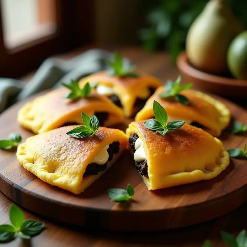 Arepa de Choclo con Queso Quesadilla y Huitlacoche: Receta Mexicana Gourmet