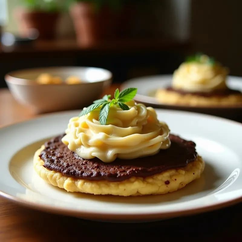 Arepa de Chocolatada y Queso de Caju: Desayuno Venezolano Vegano y Dulce en 15 Minutos
