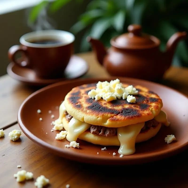 Arepa de Chocolatada y Queso Fresco: Desayuno Colombiano Innovador Sin Horno