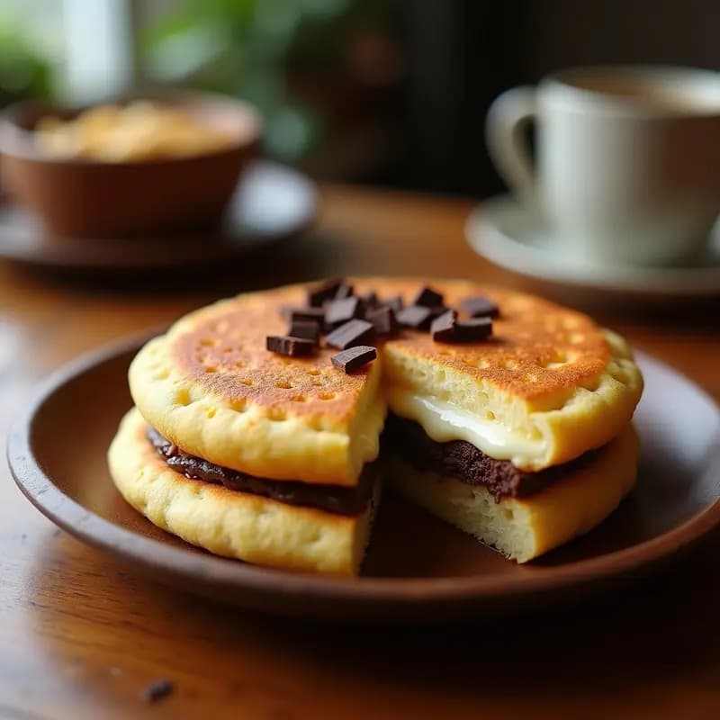 Arepa de Chocolate y Queso Blanco: Desayuno Colombiano Dulce-Salado en Airfryer