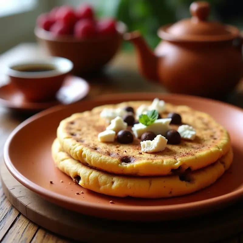 Arepa Colombiana de Chocolate y Queso: Desayuno Dulce-Salado Sin Harina de Maíz