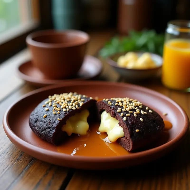 Arepa de Chocolote y Queso de Oveja: Desayuno Venezolano Dulce-Salado en Airfryer