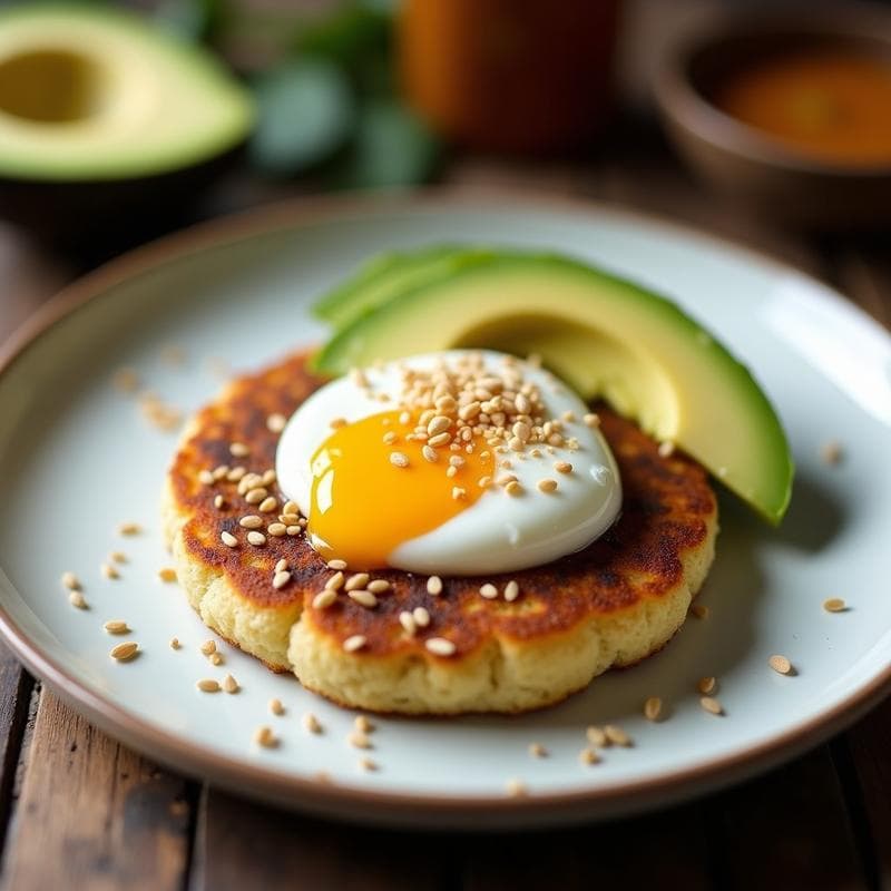 Arepa Colombiana de Chía y Aguacate: Receta Keto sin Harina y Alta en Fibra en 15 Minutos