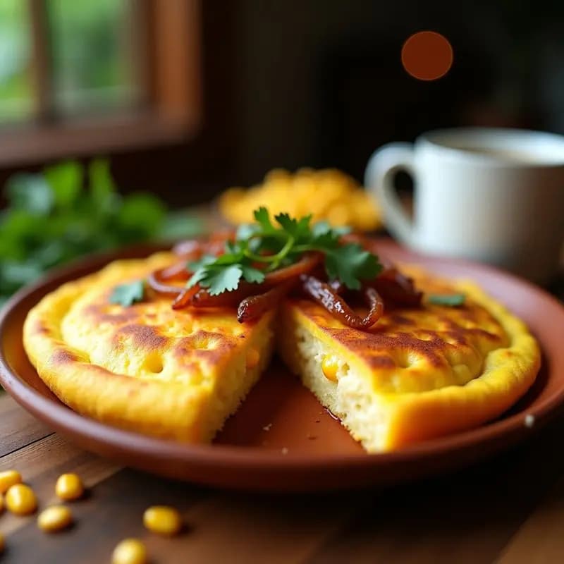 Arepa Colombiana de Chócolo con Queso: Desayuno o Cena Rápida y Reconfortante