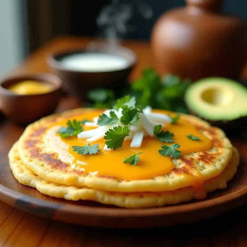 Arepa Colombiana de Maíz Blanco y Queso: Desayuno o Entrante Rápido y Versátil