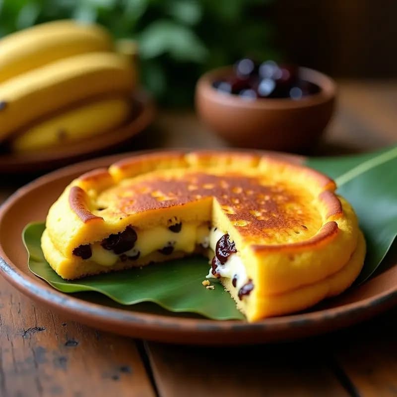 Arepa Colombiana de Queso y Chihuacle: Desayuno Crujiente con Maíz Amarillo