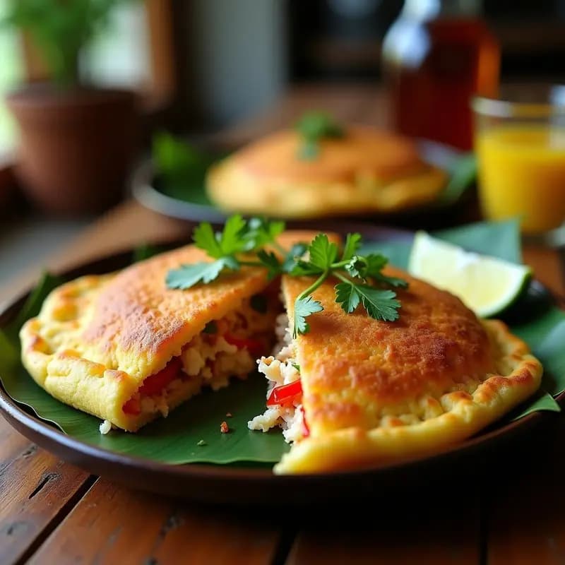 Arepa Dominica con bacalao desalado y Ají Picante: Receta del Caribe en 25 Minutos