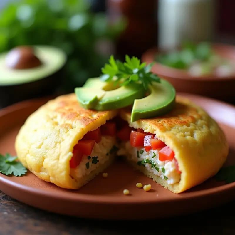 Arepa Dominica con Bacalao Desalado y Aguacate: Receta de la República Dominicana Sin Gluten