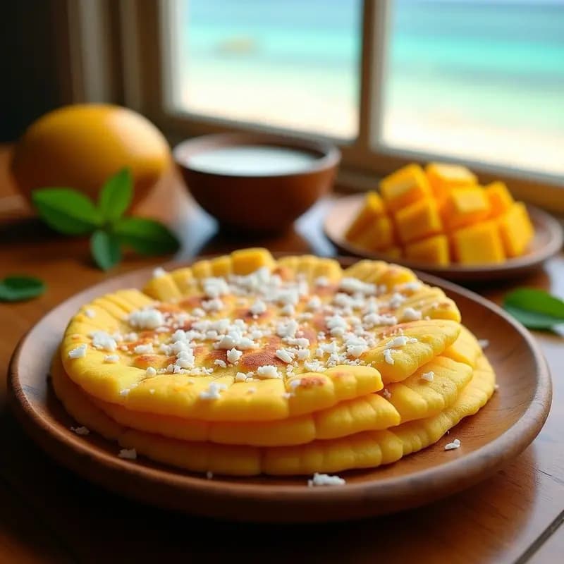 Arepa Dominica de Maíz Pilado y Coconut: Desayuno Sin Gluten con Toque Caribeño