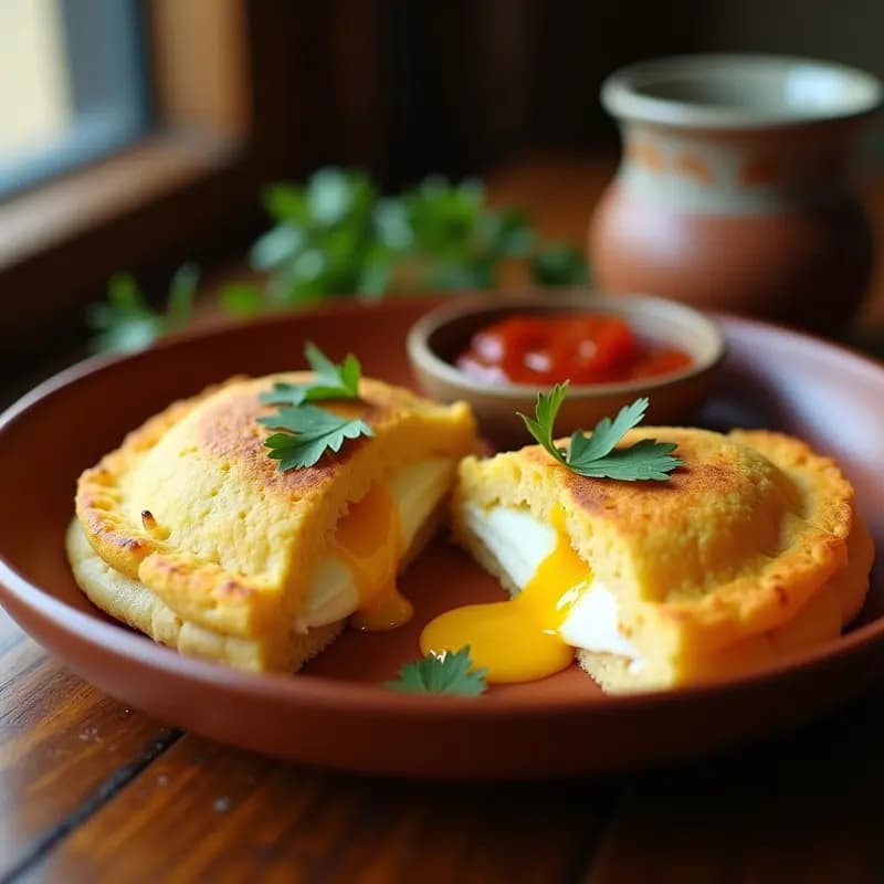 Arepa Dominicana de Queso y Huevo: Desayuno en Airfryer con Toque Crujiente