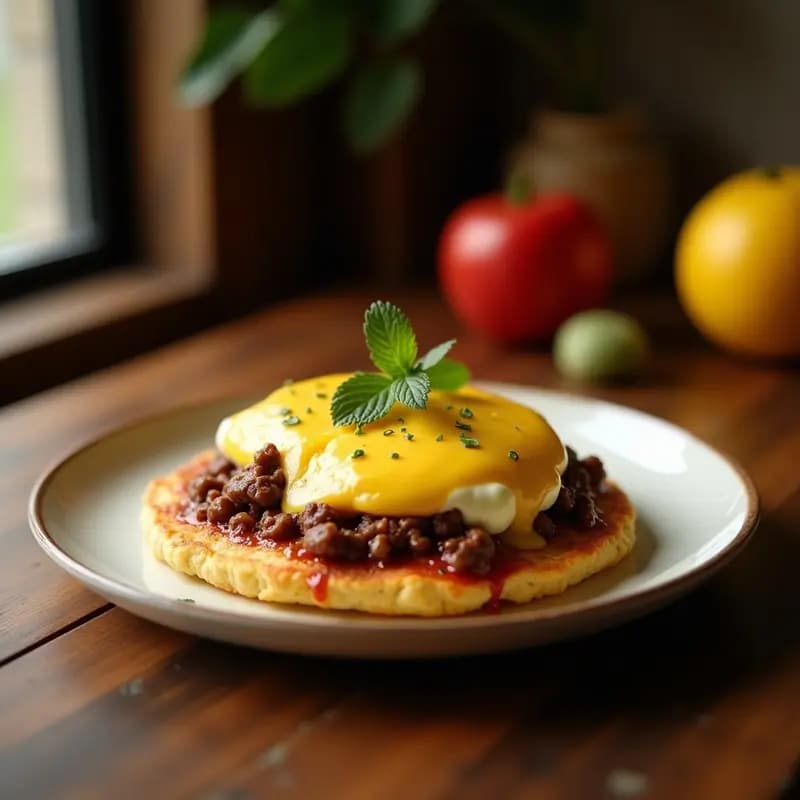 Arepa Dominó Colombiana: Receta de Maíz Rellena de Carne y Queso para Desayunar