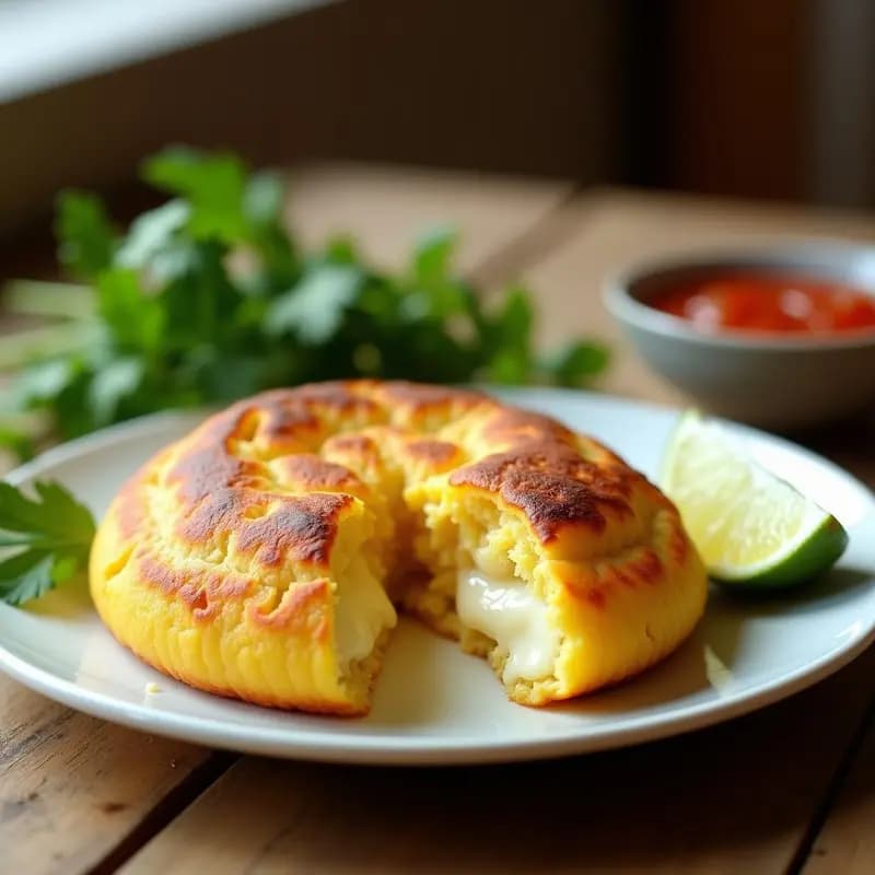 Arepa de Elote y Queso Cotija: Receta Colombiana con Toque Mexicano en Airfryer