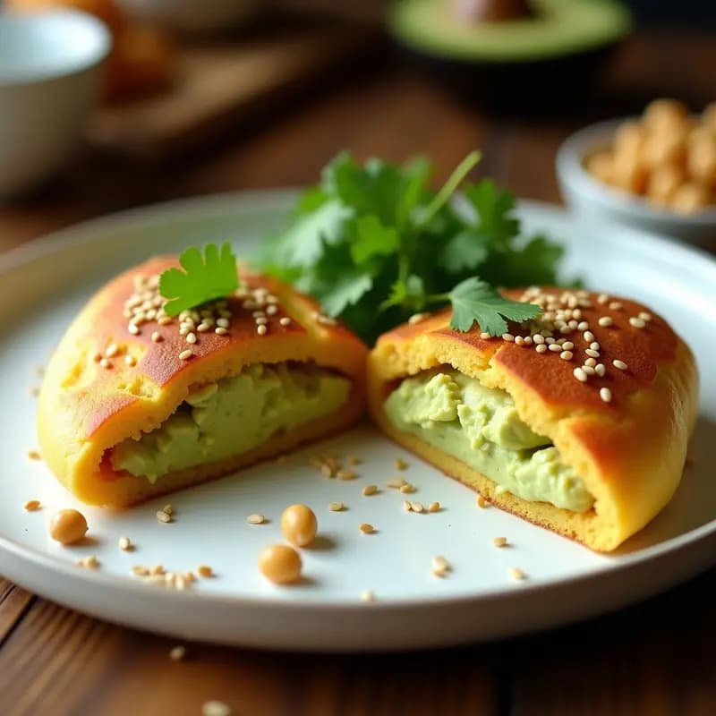 Arepa Rellena de Garbanzos y Aguacate: Receta Colombiana Vegana y Sin Horno