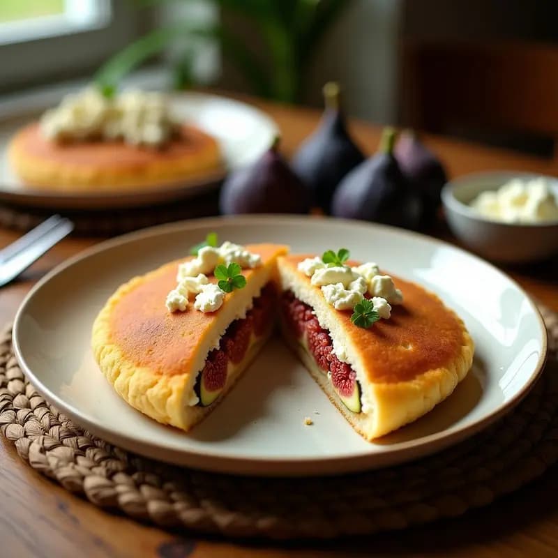 Arepa de Harina de almendra con Queso de Cabra y Higos: Receta Colombiana Keto