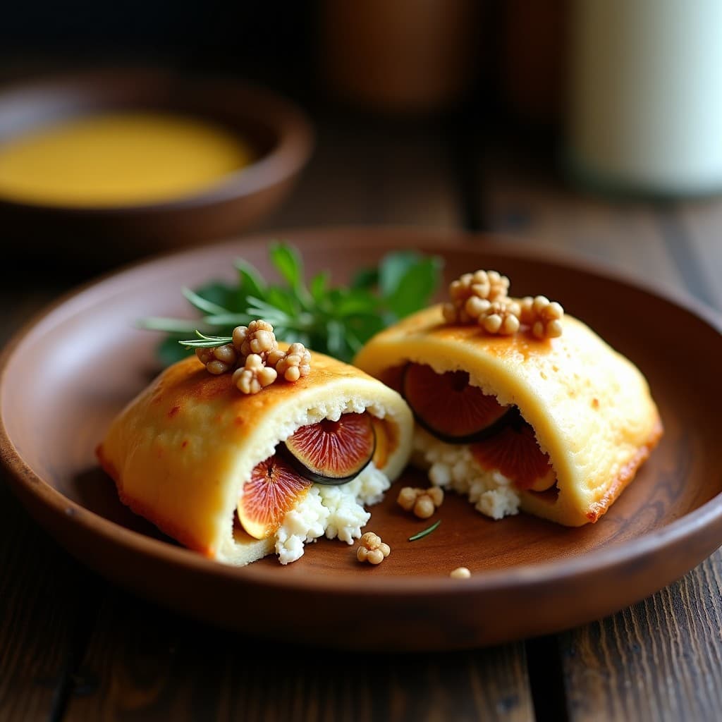 Arepa Rellena de Higos Asados y Queso de Cabra: Desayuno Venezolano Dulce-Salado