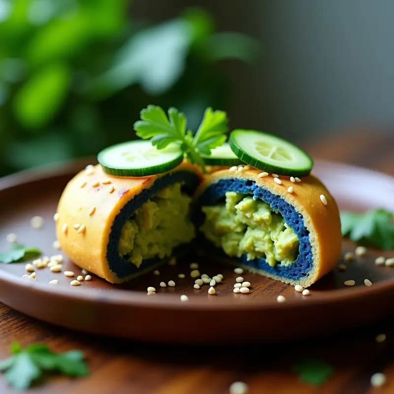 Arepa de Maíz Azul Rellena de Aguacate y Pepino: Receta Venezolana Fresca