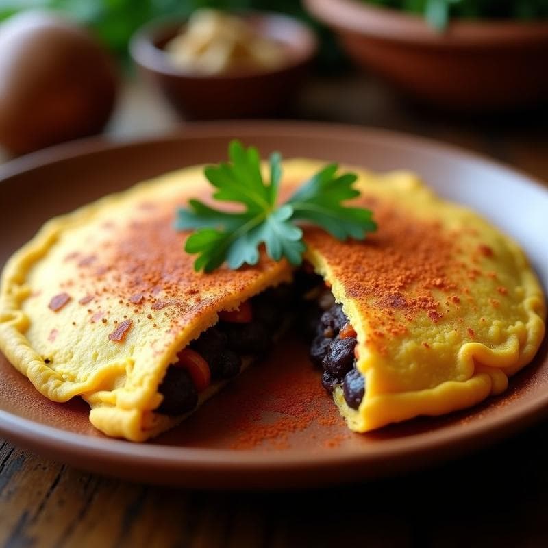 Arepa de Maíz Azul con Relleno de Frijoles Negros y Pimentón Ahumado: Receta Venezolana Keto