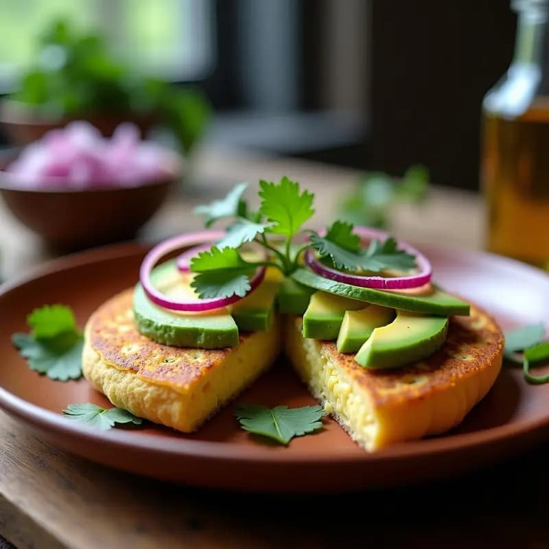 Arepa de Maíz Azul con Queso de Cashew y Aguacate: Receta Colombiana Sin Lácteos