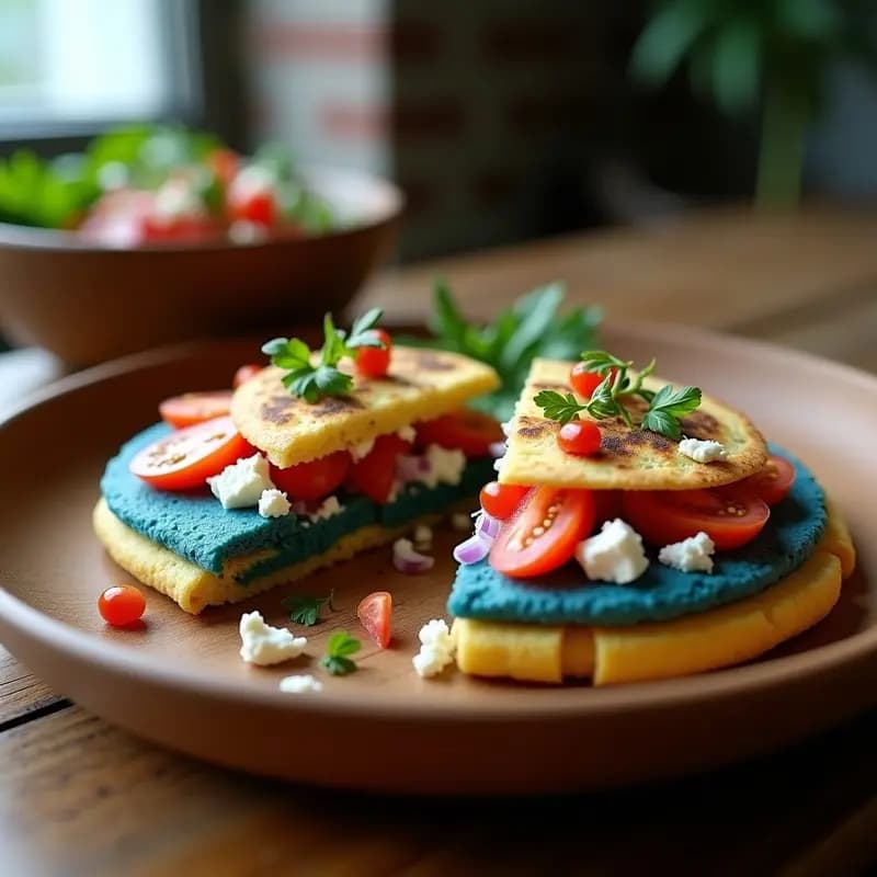Arepa de Maíz Azul y Queso Feta: Receta Venezolana con Toque Griego