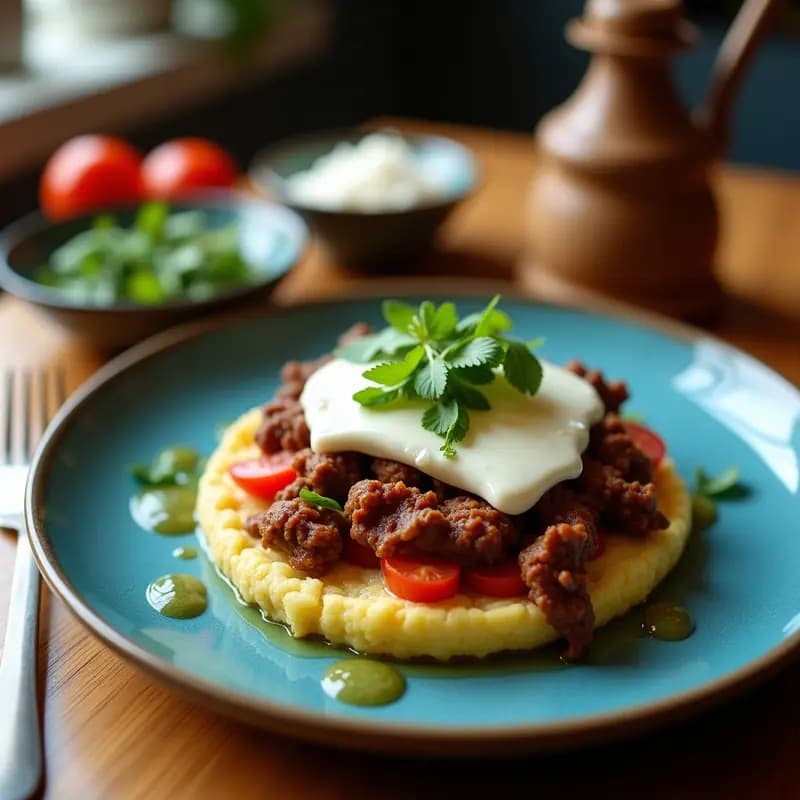 Arepa Venezolanade Maíz Azul con Queso Blanco y Pabello de Carne: Receta Tradicional en 20 Minutos