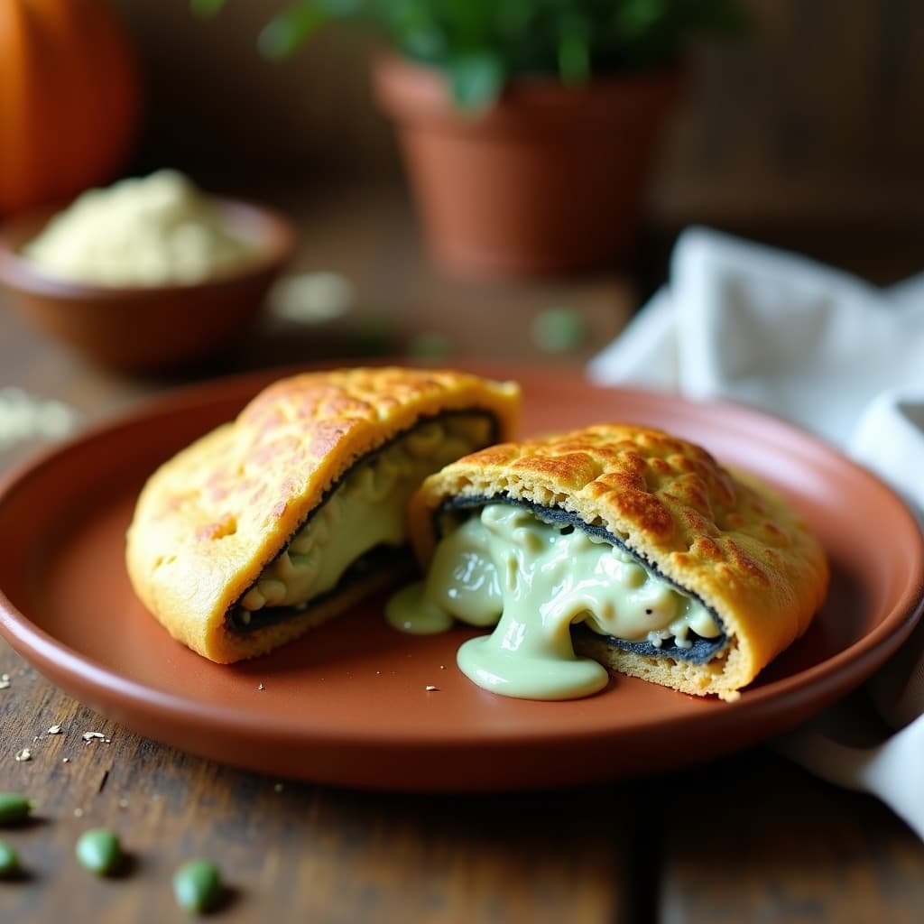 Arepa de Maíz Azul y Queso de Semillas de Calabaza: Receta Venezolana Sin Lácteos en Sartén