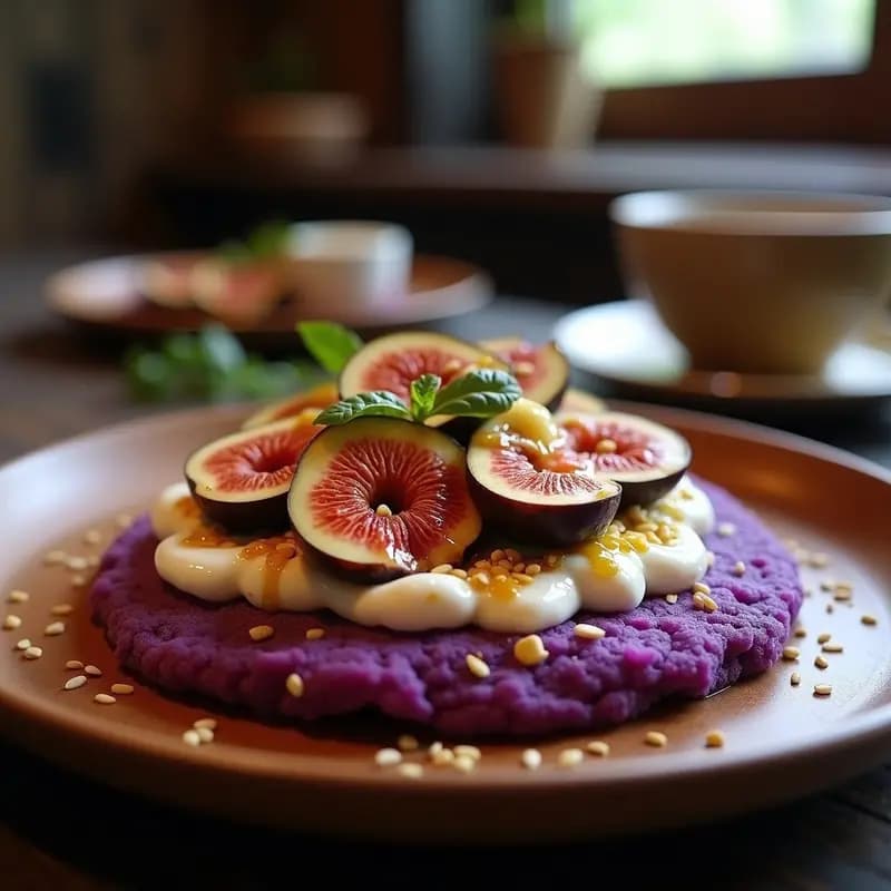 Arepa de Maíz Morado con Queso Feta y Higos: Receta Colombiana Dulce-Salada