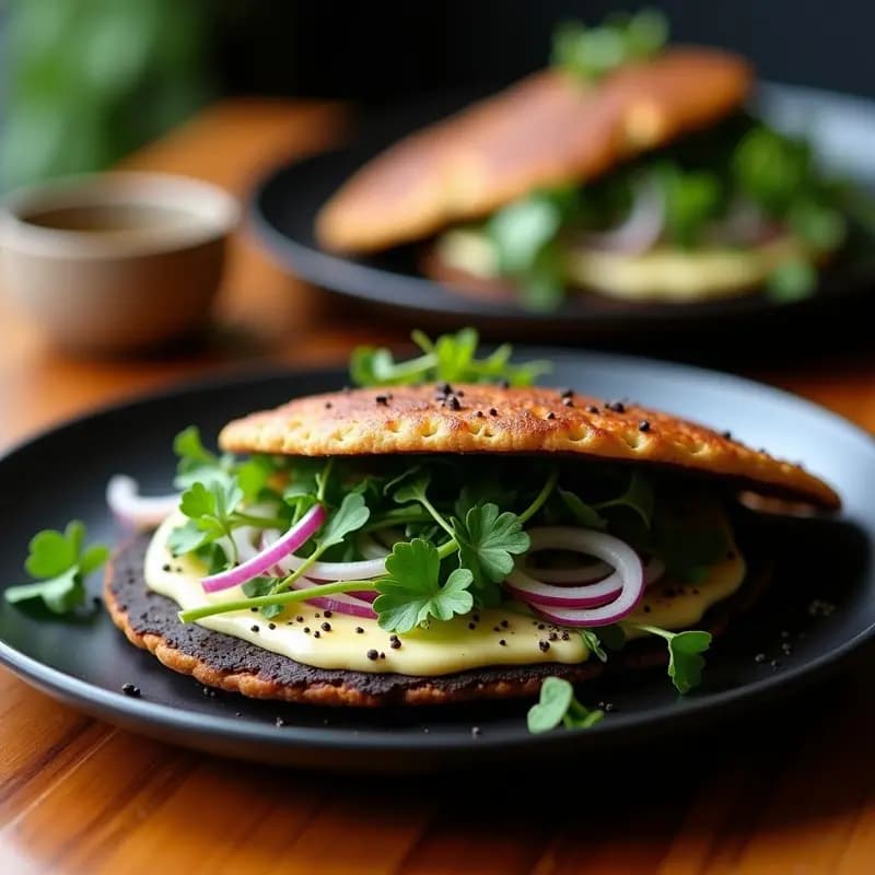 Arepa de Maíz Negro con Queso de Cabra y Higueretas: Receta Colombiana Gourmet