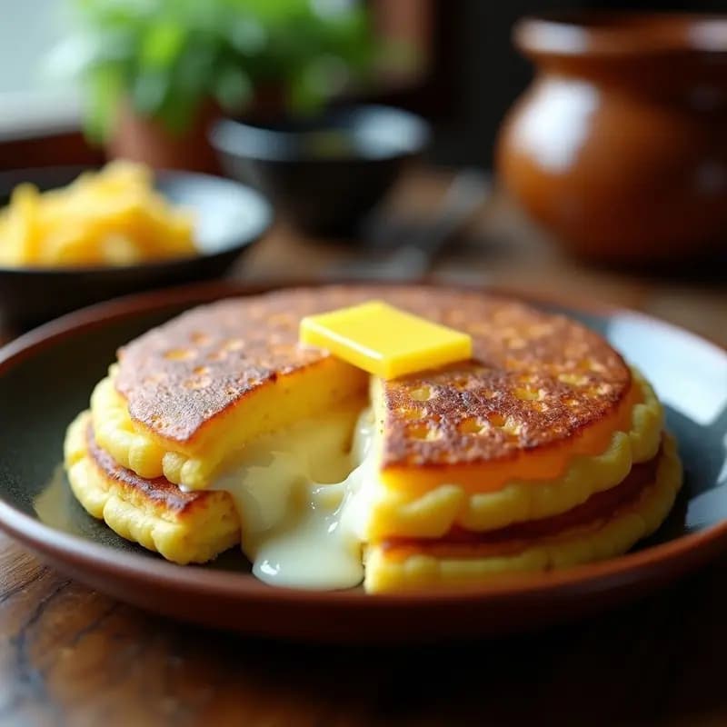 Arepa de Maíz Pilado con Queso de Mano: Desayuno Venezolano Auténtico en 10 Minutos