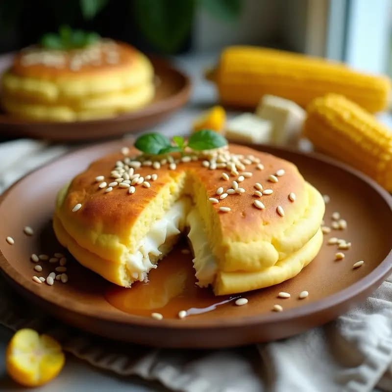 Arepa Venezolana de Maíz Tierno y Queso de Cabra: Receta Sin Gluten para el Desayuno