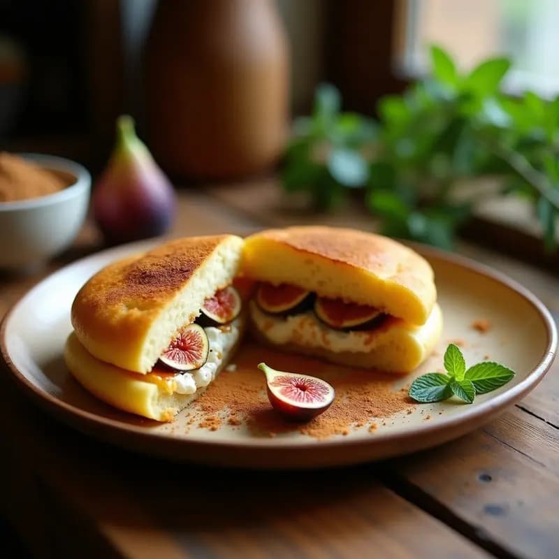 Arepa Venezolana de Masarepa con Relleno de Queso de Cabra y Higos: Receta Gluten-Free