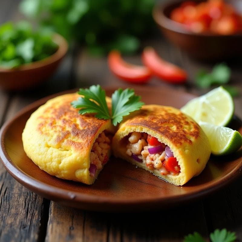Arepa de Ñame Rellena de Carne de Cangrejo: Receta Caribena Sin Gluten en Airfryer