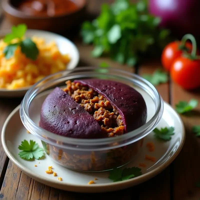 Arepa de Ñame Rellena de Carne Mechada: Receta Venezolana Keto para Tupper