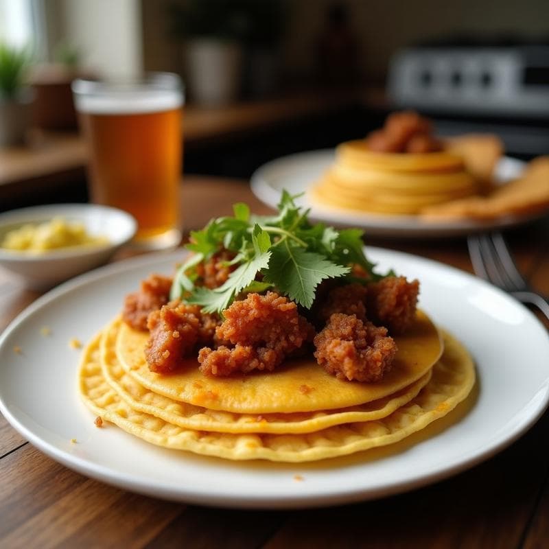 Arepa de Ñame y Chicharrón Vegetal: Receta Colombiana Vegana en Airfryer
