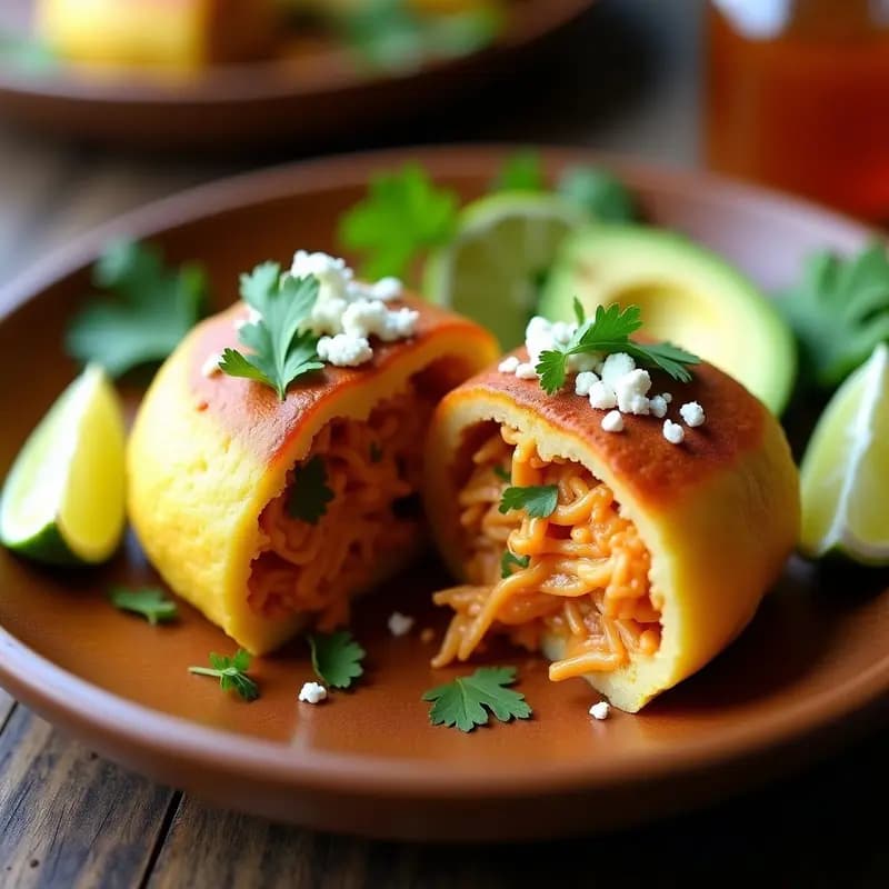 Arepa de Ñame Rellena de Pull Apart de Pollo: Receta Venezolana Sin Gluten